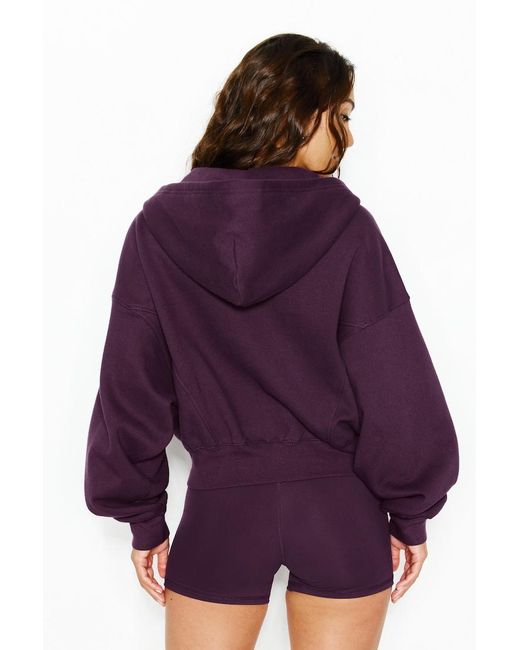Garage Purple Ultrafleece Cotton Zip Hoodie
