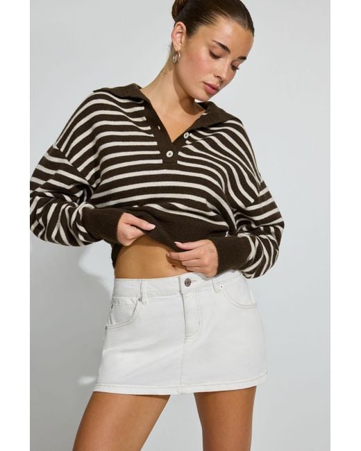 Garage White Micro Skort