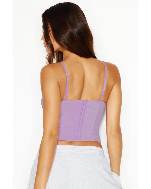 Garage Purple Ally Mesh Peekaboo Bustier