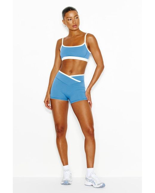 Garage Blue Active Low Back Micro Bra