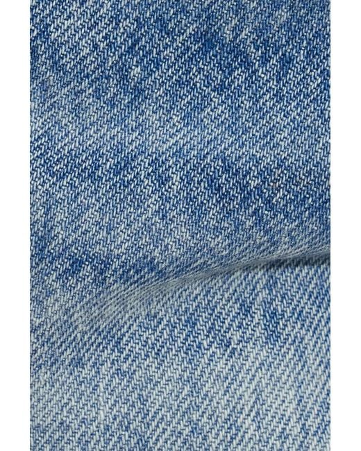 Garage Green Ultra Low Rise Relaxed Cuffed Denim Shorts