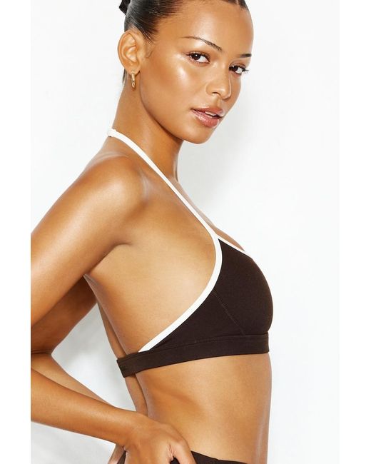 Garage White Active Micro Halter Top