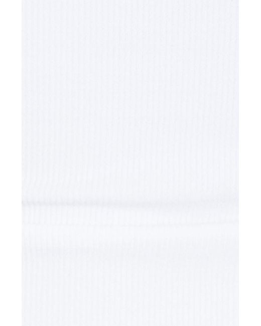 Garage White Ribbed Scoop Cami Top