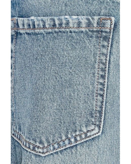 Garage Blue Low Rise Baggy Jeans
