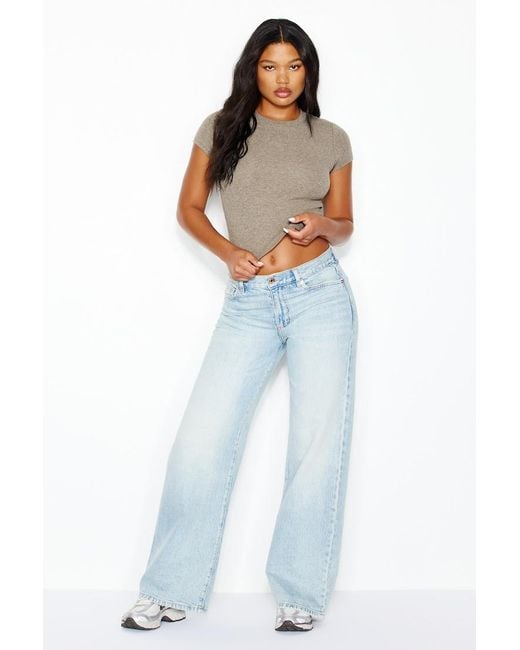 Garage Brown Snatchrib Cropped Crewneck T-Shirt