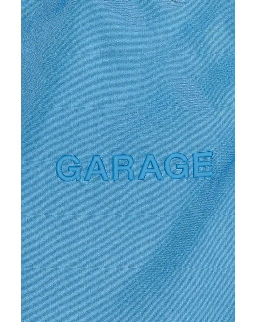 Garage Blue Nylon Running Shorts