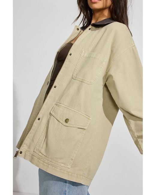 Garage Natural Long Twill Field Jacket