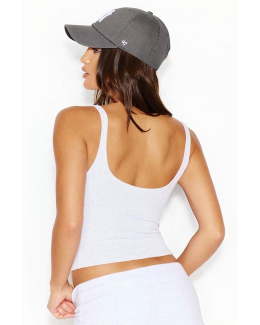 Garage White Snatchrib Scoop Cami Top