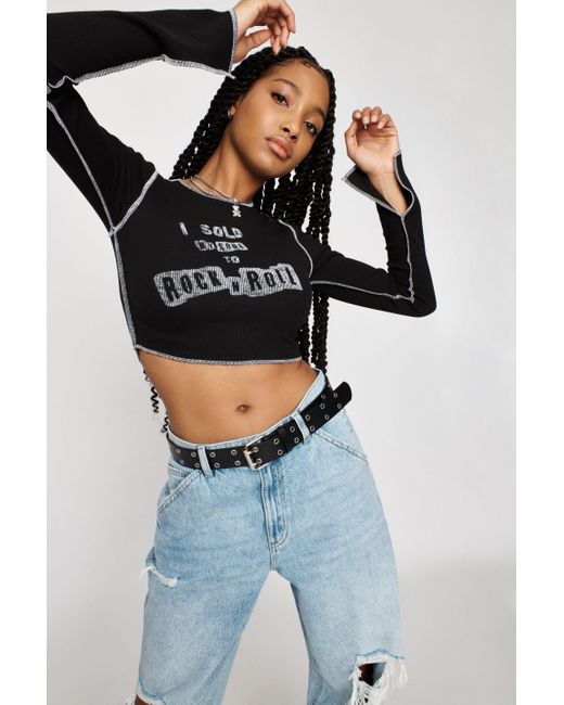 Garage Cotton Long Sleeve Contrast 