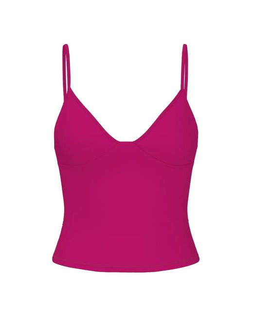 Garage Pink Active Plunge Cami Top