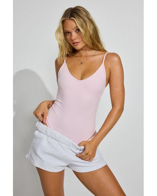 Garage Pink Softactive Plunge Bodysuit