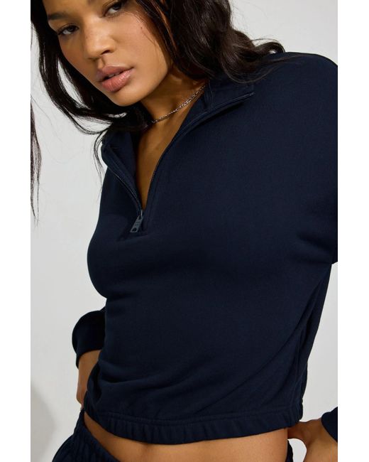 Garage Blue Softterry Half Zip Sweatshirt