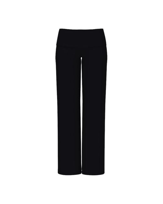 Garage Black Modal Foldover Pants