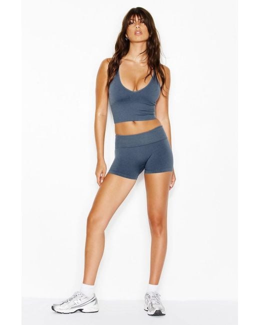 Garage Blue Active Seamless V-Neck Cami Top