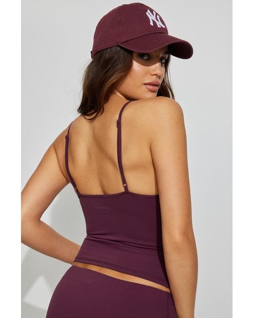Garage Purple Active Plunge Cami Top