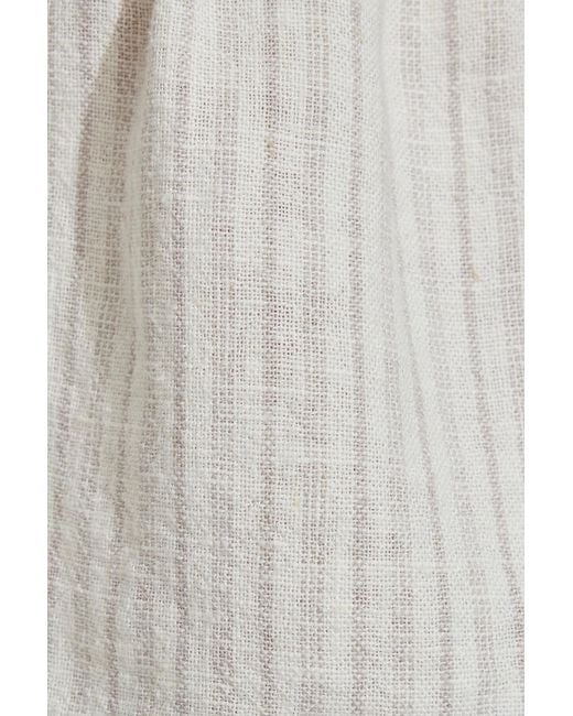 Garage Natural Linen Flyaway Halter Top