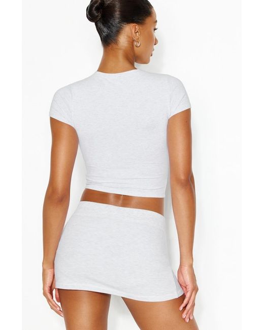 Garage White Supersoft Crewneck Cropped T-Shirt