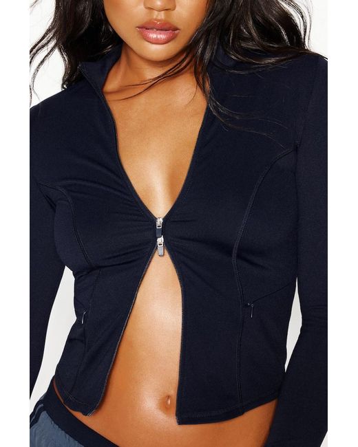 Garage Blue Active Zip Up Jacket
