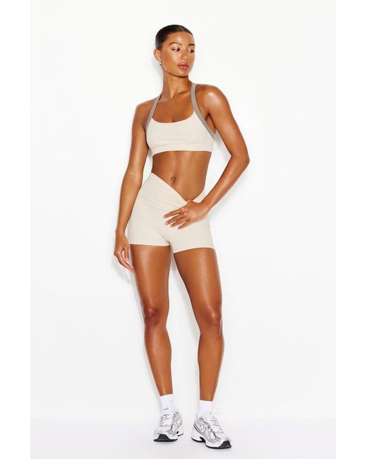 Garage White Active Portrait Neck Bra