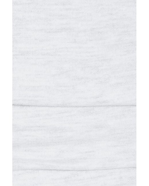 Garage White Stretchterry Hooded Zip Up