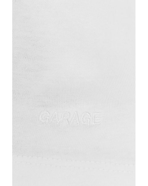 Garage White Fluid Long Sleeve Crewneck