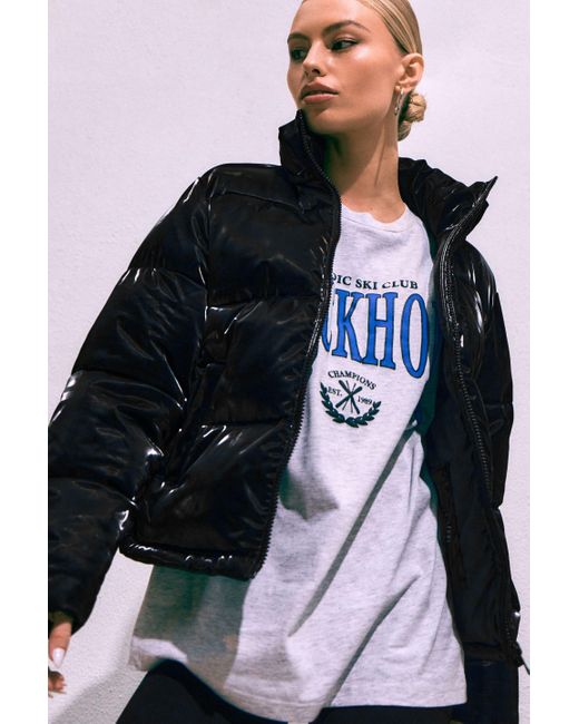 Garage Perfect Liquid Puffer Jacket in Blue Lyst