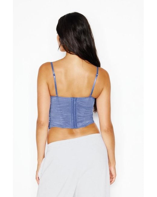 Garage Blue Ally Mesh Peekaboo Bustier