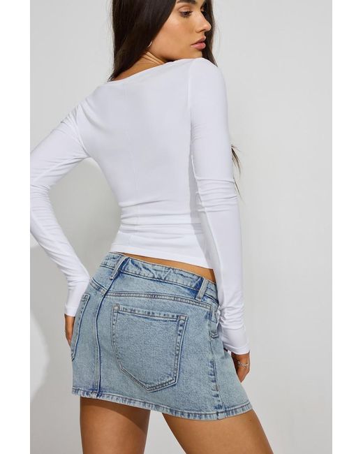 Garage Blue Denim Micro Skort