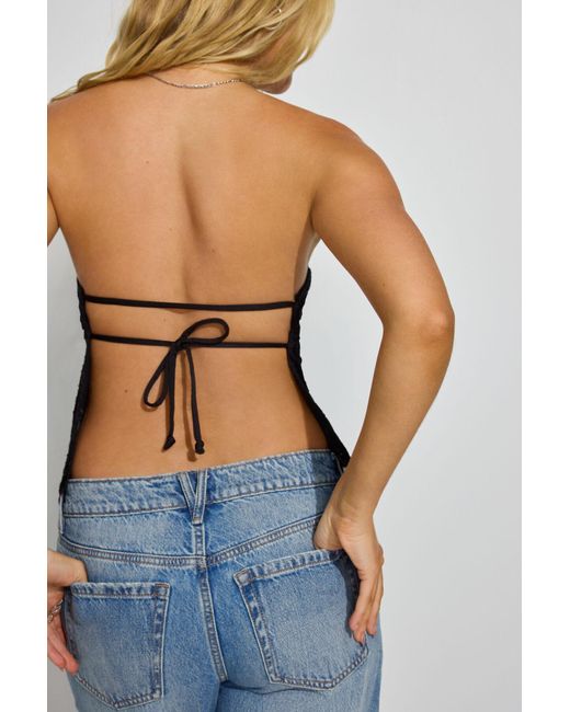 Garage Black Asymmetric Tube Top