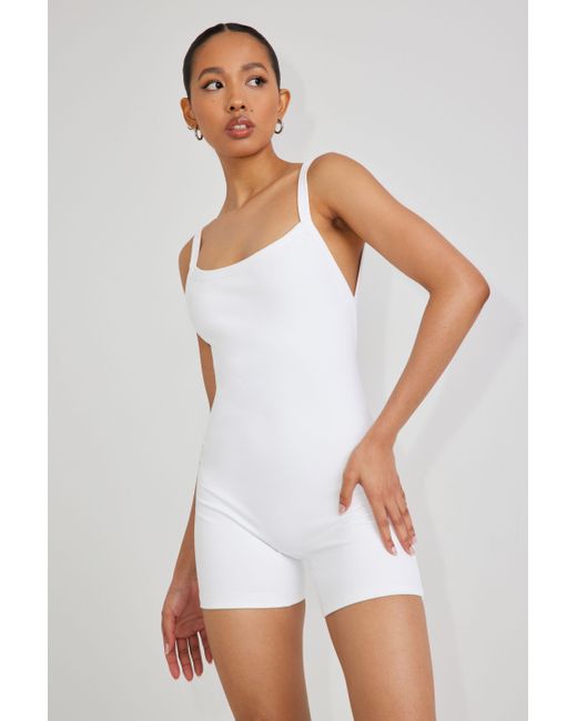 Garage Ally Low Back Active Romper in White Lyst