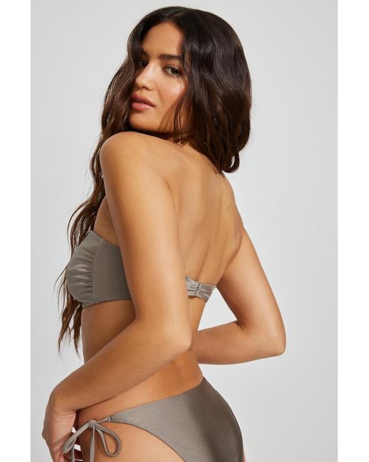 Garage Natural Twist Bandeau Bikini Top
