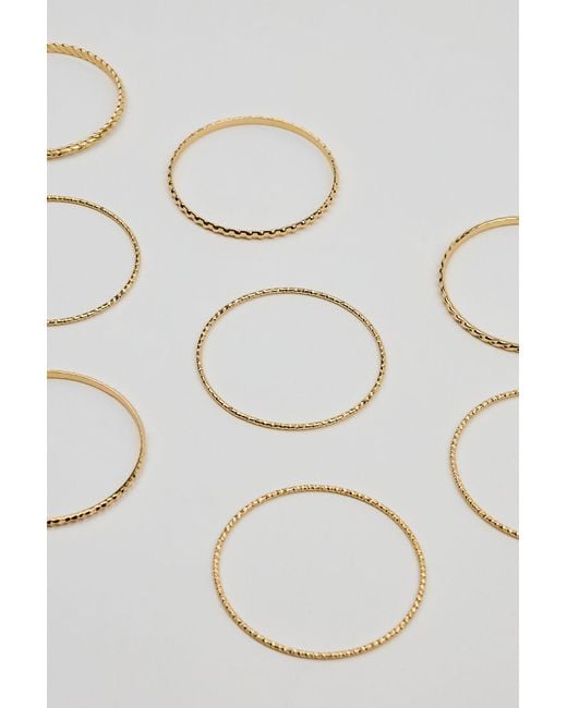 Garage Natural Set Of 11 Textured Bangles