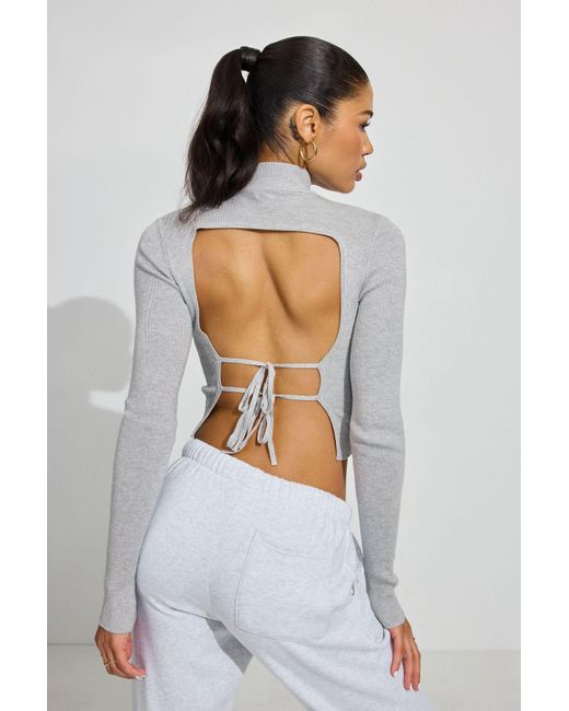 Garage Gray Apron Back Sweater