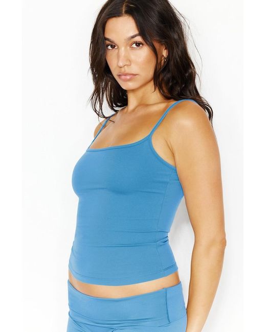 Garage Blue Sleek Scoop Cami Top