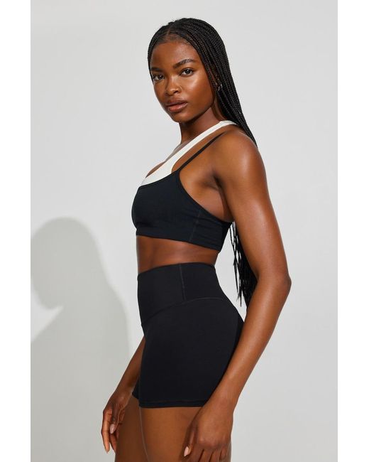 Garage Black Ribbed Active Top