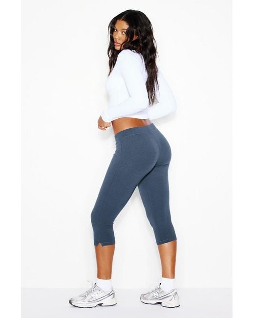 Garage Blue Stretchterry Capri Pants