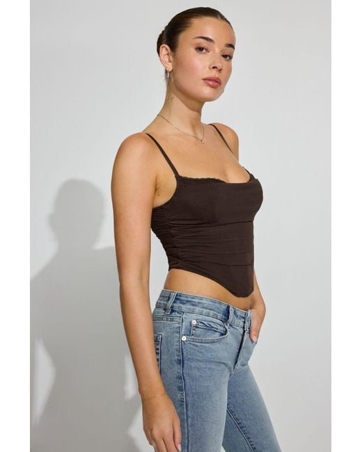 Garage Blue Ally Mesh Peekaboo Bustier