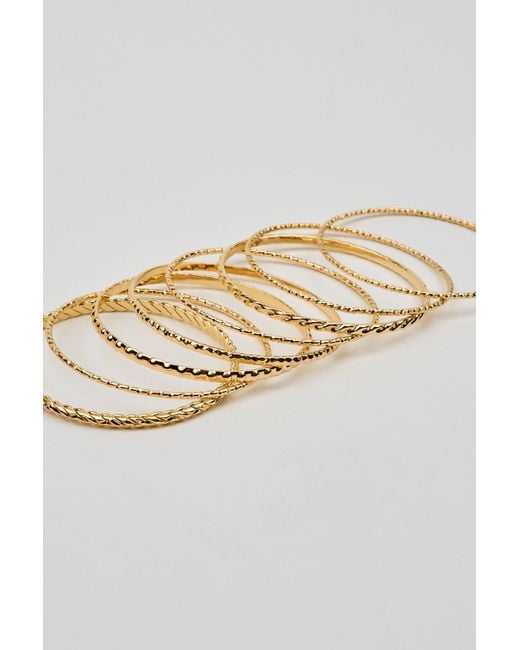 Garage Natural Set Of 11 Textured Bangles