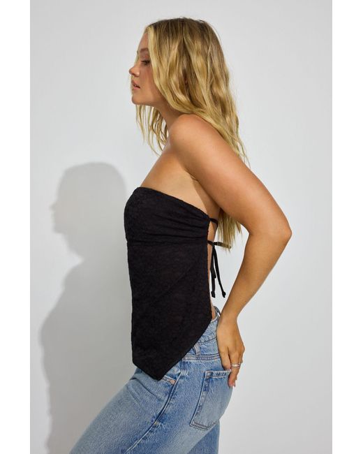 Garage Black Asymmetric Tube Top