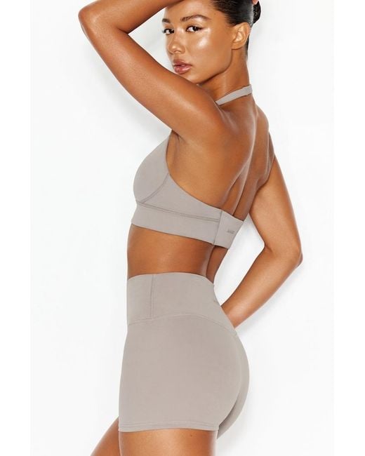 Garage White Active Plunge Halter Bra