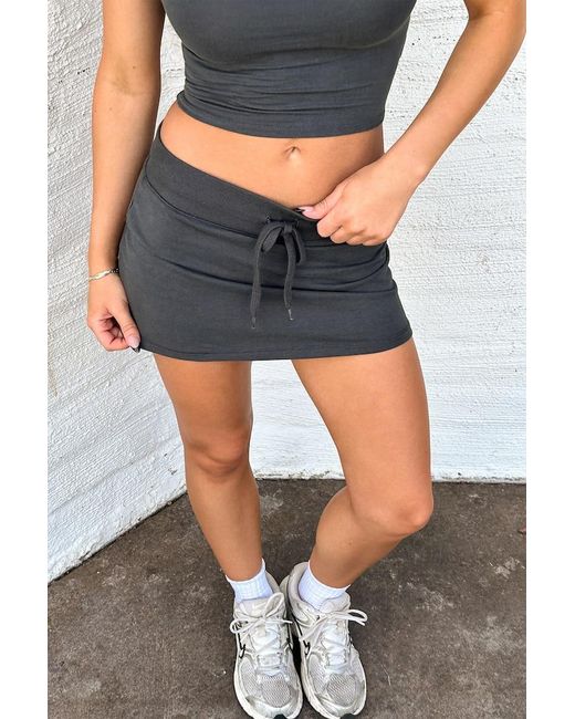 Garage Blue Stretchterry Micro Skort