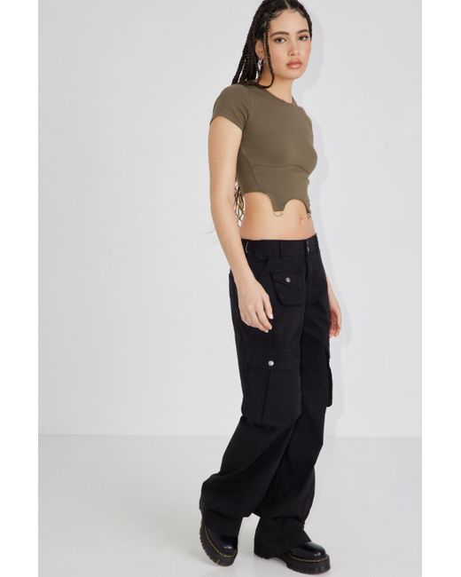 Garage Rowan Wide Leg Cargo Pant Lyst