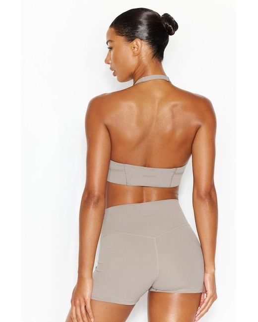 Garage White Active Plunge Halter Bra