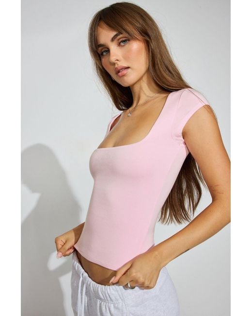 Garage Natural Smooth Open Neck Tee