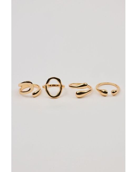 Garage Brown Set Of 4 Open Shaped Rings