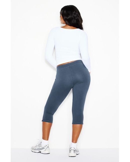 Garage Blue Stretchterry Capri Pants