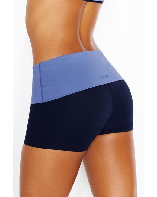 Garage Blue Active Foldover Booty Shorts