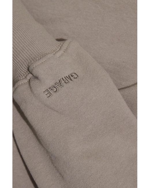 Garage Gray Softterry Rib Off Shoulder Sweater