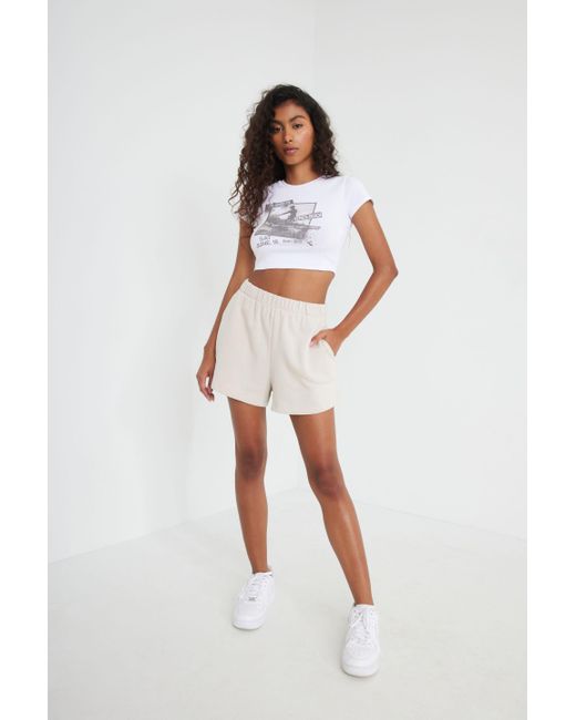 Garage Cotton 80s Tennis Short in Gray 