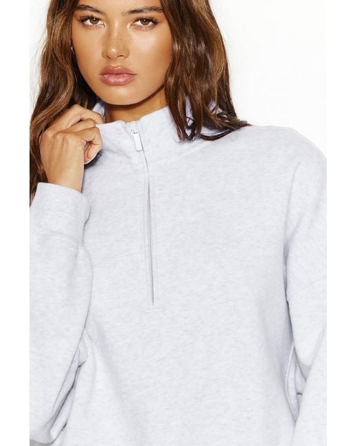 Garage White Ultrafleece Half Zip Sweatshirt